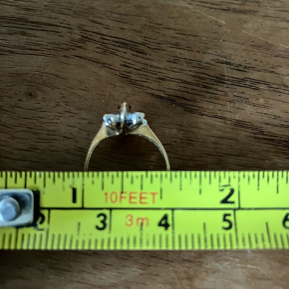 Antique Sapphire & Diamond 14k Yellow gold ring - Picture 8 of 10